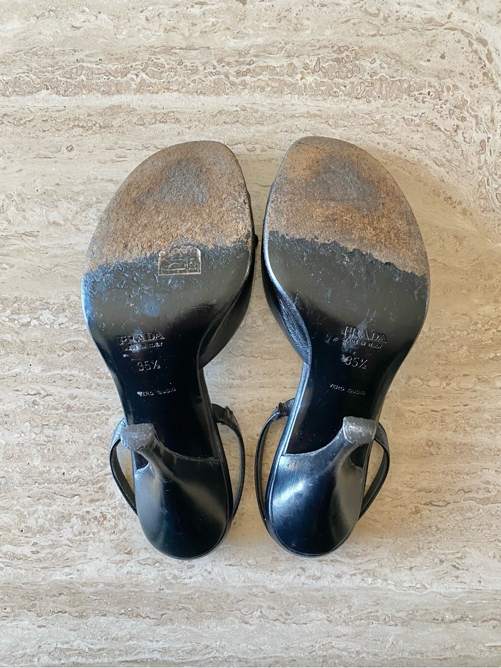 Vintage Prada Bow Slingback Sandal Heels - Picture 9 of 9